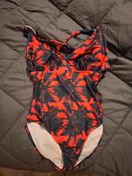 Badpak XL met palmbomen print, Kleding | Dames, Badmode en Zwemkleding, Ophalen of Verzenden, Zo goed als nieuw, Rood, Badpak