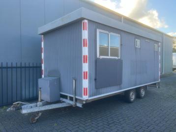Te koop grote schaftwagen / schaftkeet / bouwkeet tandemasse beschikbaar voor biedingen