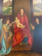 OLIEVERF SCHILDERIJ P. LEROY. Maria + jezus engel 20ste eeuw, Ophalen of Verzenden