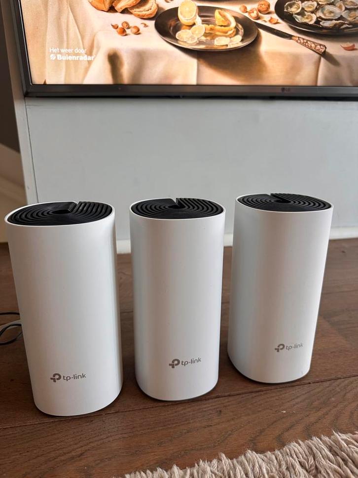 TP-Link Deco M4R Mesh Wifi Systeem (3 stuks), Computers en Software, Powerlines, Gebruikt, Ophalen of Verzenden