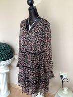 ESTVL Bloemenjurk Maat 46, Zwart, Maat 46/48 (XL) of groter, Ophalen of Verzenden, Gedragen