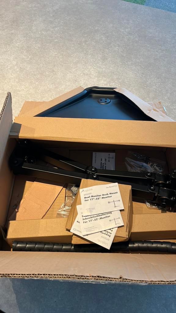 Dubbele beeldscherm standaard BP0099, Ophalen, Zo goed als nieuw