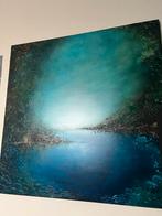 Grote abstract landschap shilderij, Ophalen