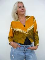 *Abfab Vintage Okergeel Tie Dye Jasje M/L*, Maat 38/40 (M), Geel, Ophalen of Verzenden, Zo goed als nieuw