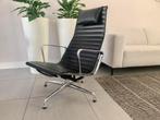 Vitra Eamea ea124 zwart leer chroom, Huis en Inrichting, Fauteuils, Leer, Ophalen of Verzenden, Zo goed als nieuw, X