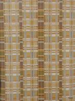 4698 oker bruin groen schotse ruit vintage behang swiet, Verzenden, 75 m² of meer, Groen