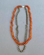 Vintage Halsketting India - Zilver en Halfedelstenen, Sieraden, Tassen en Uiterlijk, Antieke sieraden, Ophalen of Verzenden, Zilver