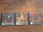 Duke nukem, rayman 2 en oddworld doosje met doom disk, Spelcomputers en Games, Games | Sony PlayStation 1, Avontuur en Actie, 1 speler