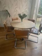 Ronde houten tafel 1.20 diameter, Huis en Inrichting, Tafels | Eettafels, Ophalen, Gebruikt, Vijf personen of meer, 100 tot 150 cm