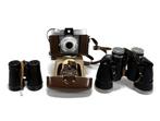 657. Verrekijkers en camera, midden 20e eeuw, Ophalen of Verzenden, Voor 1940, Fototoestel