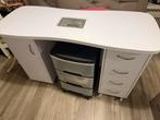 Professionele Nagel Tafel met Afzuiging, Ophalen, Met wielen, Gebruikt, Bureau