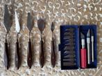 Palletmessen 21-delige set (boutseer- beeldhouw set), Ophalen of Verzenden, Zo goed als nieuw, Gereedschap of Toebehoren