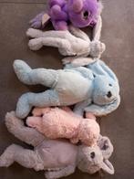 Knuffels happy horse 2 x haas kruidvat blauw en grijs paarse, Ophalen of Verzenden, Overige typen