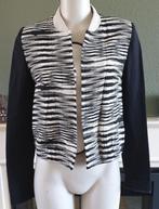Cop. Copine zwart wit zomer jas mt S 36 jack jasje streep, Verzenden, Zwart, Zo goed als nieuw, Maat 36 (S)