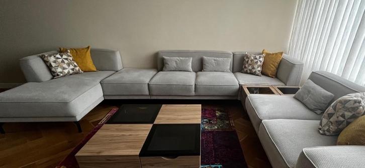 Bank en stolen, Huis en Inrichting, Banken | Complete zithoeken, Zo goed als nieuw, Hout, Metaal, Overige materialen, Ophalen