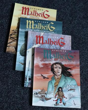 Malheig,  4 stuks stripboeken beschikbaar voor biedingen