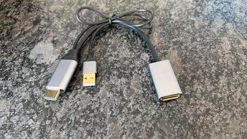 PREMIUM HDMI naar DISPLAYPORT ADAPTER ACTIEF USB VOEDING, Computers en Software, Pc- en Netwerkkabels, Zo goed als nieuw, Ophalen of Verzenden