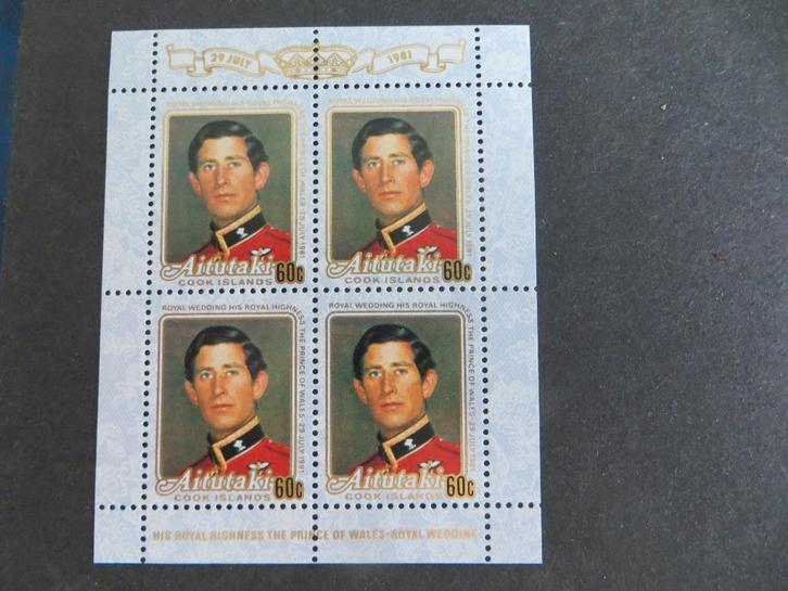 A01180: Aitutaki     blok, Postzegels en Munten, Postzegels | Oceanië, Ophalen of Verzenden