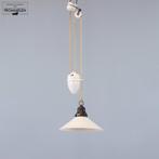 Antieke Art Deco Opaline hanglamp pendellamp katrollamp 6190, Antiek en Kunst, Antiek | Lampen, Ophalen of Verzenden