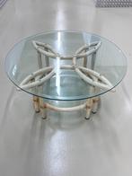 Vintage rotan manou salontafel 2 glasplaten, Minder dan 50 cm, Glas, 100 tot 150 cm, 100 tot 150 cm