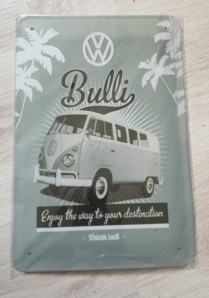 nostalgic art vw volkswagen kever en bus of bus t1 metaal, Huis en Inrichting, Woonaccessoires | Wanddecoraties, Nieuw, Ophalen of Verzenden