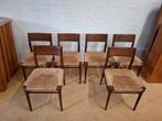 Vintage Georg Leowald Wilkhahn design dinner chair papercord, Ophalen, Riet of Rotan, .., Vintage mid century design