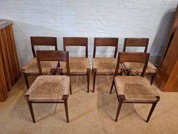 Vintage Georg Leowald Wilkhahn design dinner chair papercord beschikbaar voor biedingen
