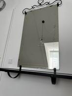 Charmante Franse spiegel met blad, Antiek en Kunst, Ophalen, Rechthoekig, Minder dan 100 cm