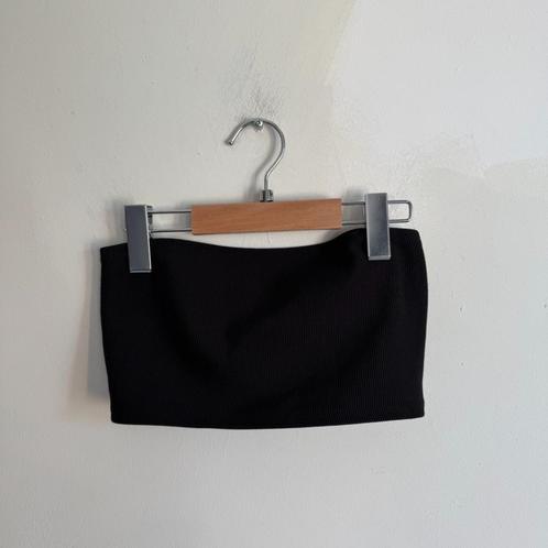 Zwarte Forever21 Bandeau Rib Top maat S, Kleding | Dames, Tops, Gedragen, Maat 36 (S), Zwart, Zonder mouw, Ophalen of Verzenden