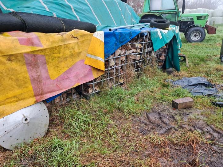 Haardhout mestslang  kruiwagen, Tuin en Terras, Haardhout, Ophalen