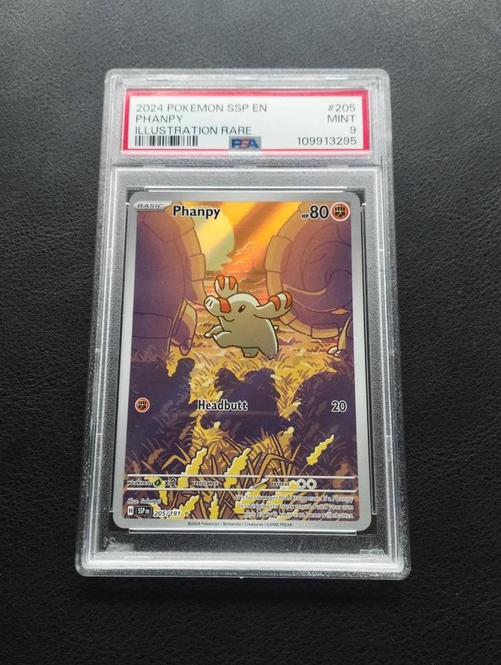 Phany Holo Pokemon kaart Surging Sparks PSA9 Mint, Hobby en Vrije tijd, Verzamelkaartspellen | Yu-gi-Oh!, Zo goed als nieuw, Losse kaart