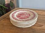 Boerenhoeve rood Societe Ceramique set 6x Ontbijtbord, Verzenden