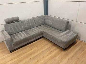 Mooie luxe suede teddy grijze hoekbank - GEREINIGD!!! beschikbaar voor biedingen