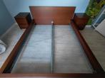 2 persoons ikea bed 160x200 teab, Ophalen, Overige materialen, Gebruikt, Bruin