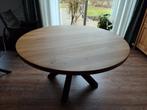 Ronde eettafel 140cm massief eikenhout., Ophalen, Zo goed als nieuw, Vijf personen of meer, Modern