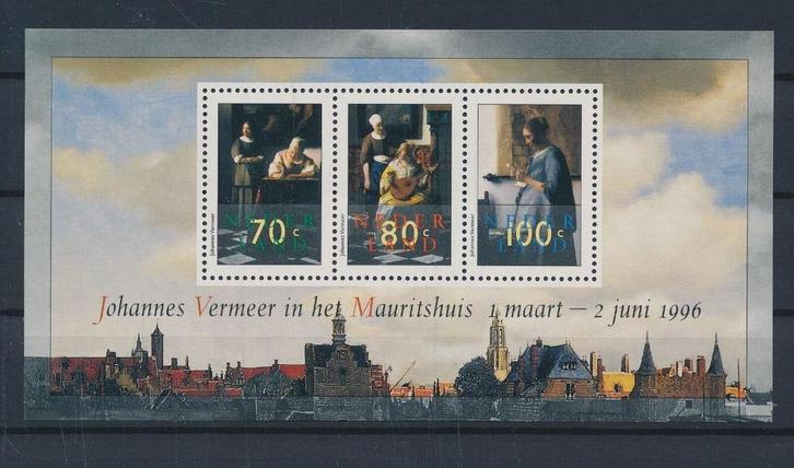 1996 Blok Johannes Vermeer 1667 postfris, Postzegels en Munten, Postzegels | Nederland, Postfris, Na 1940, Verzenden