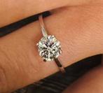 1,01ct Natuurlijke Diamanten Ring witgoud 14K *NIEUW*, Nieuw, Ophalen of Verzenden, 17 tot 18, Met edelsteen
