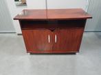 TV audio meubel warm rood bruin met zilver afgewerkt, Huis en Inrichting, Kasten | Televisiemeubels, Ophalen, Gebruikt, 100 tot 150 cm