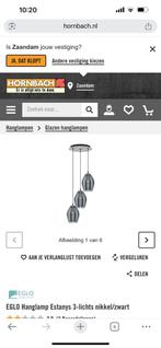 Mooie hanglamp met rookglas, Huis en Inrichting, Lampen | Hanglampen, Ophalen, Zo goed als nieuw