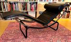 Vintage chaise longue, Huis en Inrichting, Minder dan 150 cm, 150 cm of meer, Gebruikt, Leer