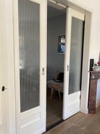 Ensuite schuifdeuren - uit jaren 30, Doe-het-zelf en Verbouw, Ophalen, Gebruikt, 80 tot 100 cm, Binnendeur