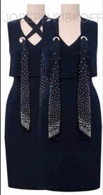 Ribkoff elegante jurk donkerblauw met Strass accentjes 40, Nieuw, Blauw, Maat 38/40 (M), Onder de knie