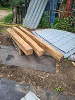 Eiken balken, Tuin en Terras, Palen, Balken en Planken, Ophalen, Zo goed als nieuw, Hardhout, 250 cm of meer
