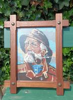 Dorus Rijkers hand geborduurd schilderij houten lijst (N16), Huis en Inrichting, Woonaccessoires | Schilderijen, Tekeningen en Foto's