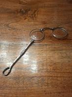 Lorgnet zilverkeur 900  blauw emaille ingelegd., Antiek en Kunst, Ophalen of Verzenden