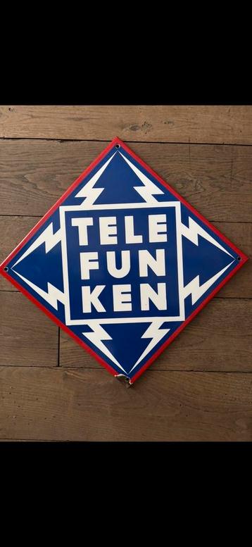Vintage Telefunken Emaille Bord beschikbaar voor biedingen