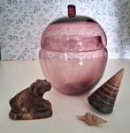 Mooi setje glas. Ram / bok beeldje. Schelpen, Ophalen of Verzenden