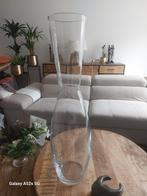 Grote glazen vaas - 80cm hoog, Overige kleuren, Ophalen of Verzenden, 75 cm of meer, Glas