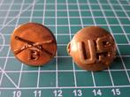 WWII - US Infantry - B-Company - Collar Disc devices, Verzamelen, Militaria | Tweede Wereldoorlog, Verzenden, Landmacht, Amerika