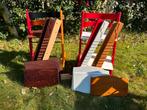 2x Stokke tripp trapp combinaties, zijkanten en planken, Ophalen, Gebruikt, Meegroeistoel, Aanschuifbaar